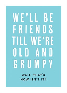 This funny Birthday card is perfect for a grumpy old friend.