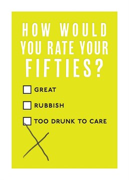 We really rate this funny Birthday card for 50 somethings!