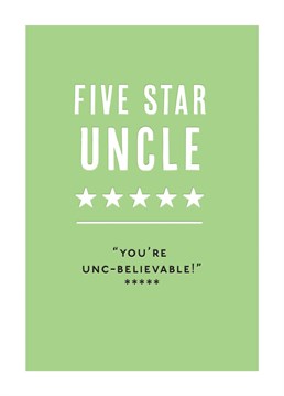 We really rate this funny uncle birthday card!