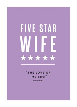 This Birthday card is perfect for a perfect wife!