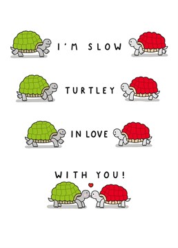 I'm Slow Turtley In Love With You! Funny Valentine or Anniversary Card