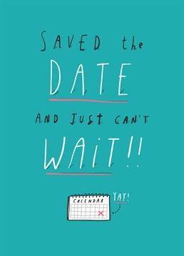 The countdown has begun! It's time to save the date so send them this awesome Tillovision Wedding card.