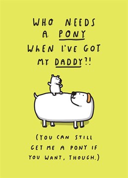 If your dad gives the BEST piggy-backs ever, this is the Father's Day card for him by Tillovision.