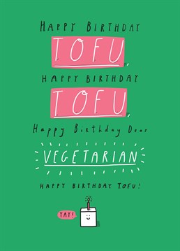 Who doesn't love a great vegetarian food birthday pun? Tillovision provides the answer.