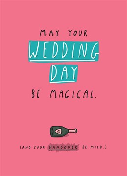 It's time to celebrate and what better way than with this this Tillovision Wedding card. Wish them a happy hangover too!