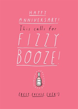 It's time to crack open the fizz! Say happy anniversary with this awesome Tillovision card.