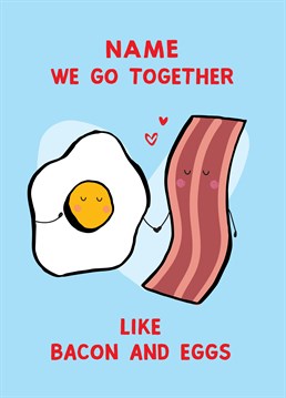 How do you like your eggs in the morning? Maybe you know someone who'll like there's on this cute Scribbler Anniversary card, perfect for a loved one!