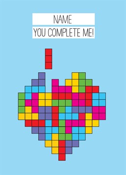 You fit together like two puzzle pieces in a retro computer game! If this describes your relationship, send this Scribbler Anniversary card to your perfect match.