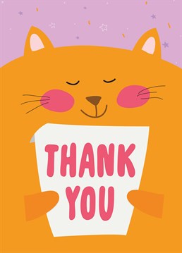 Meow! Anyone who is a cat fan will love this cute thank you card from Scribbler. Add your own text to make it special.