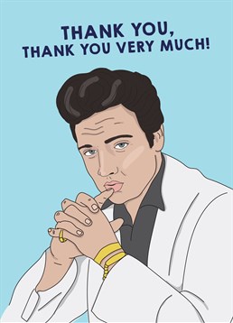 The King himself is here to say thank you very much with this swinging card from the talented designers at Scribbler.