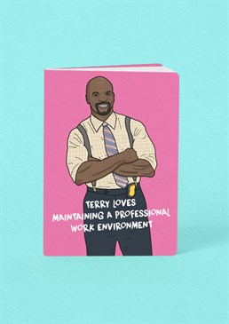 Terry Cruise is the ultimate bossman, take some of his positive energy in to your working life with this bright pink A5 notepad with his face on it. It is perfect bound and contains high quality lined paper. Please note this product is made to order and is non-returnable.