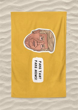Some may say it's fake, but we know better! Let everyone know it's all natural baby - absolutely no collusion with fake tan necessary when you're sunbathing on this Trump inspired beach towel. Machine washable. 147cm x 100cm - extra-large size! Made from 300gsm microfibre towelling. Please note this product is made to order and is non-returnable.