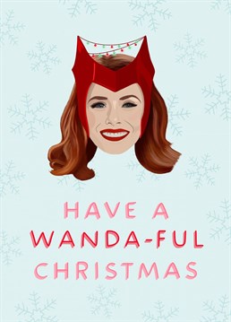 Wish your favourite Marvel fan a wonderful Christmas with this Wandaful card inspired by Disney's Wandavision!