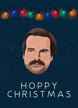 Wish your bestie a Hoppy Christmas with this Jim Hopper Card inspired by Stranger Things!