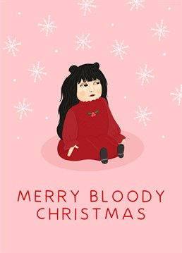 Nothing says Christmas like a possessed toy... Inspired by What We Do in the Shadows, any vampire (or familiar) would bloody love this cute little Nadja doll card!