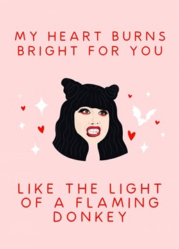 If like Nadja, your heart burns like the light of a burning donkey, then this is the Anniversary card for you! Inspired by What We Do in the Shadows, this 'vunderful' Anniversary card is perfect for Valentine's Day!