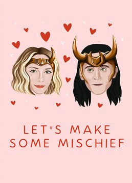 Send your favourite Marvel fan some love with this mischievious Sylvie and Loki Anniversary card!