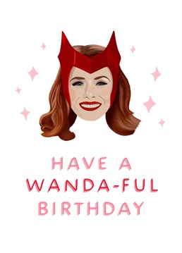Wish your favourite Marvel fan a Wanda-ful birthday with this magical Scarlet Witch birthday card inspired by Wandavision!