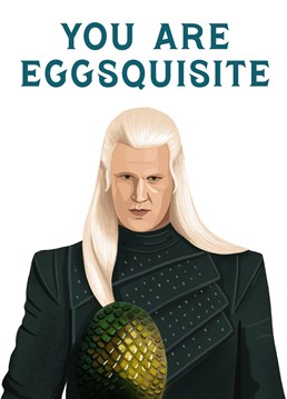 Show your favourite dragon lover how EGGsquisite they are with this Daemon Targaryen card inspired by House of the Dragon