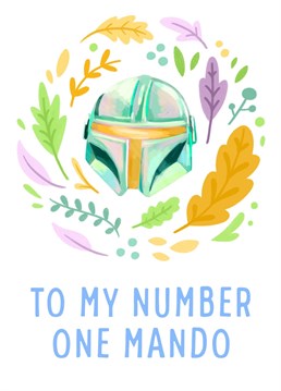 Send your favourite Mando this beautifully illustrated card inspired by The Mandalorian - Perfect for Father's Day or any Star Wars fan!