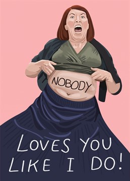 Nothing says I love you like Meredith Palmer on Kevin's back singing NOBODY!