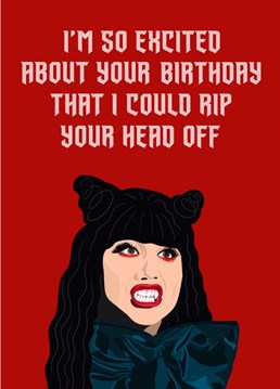 Nadja is here to wish you 'vunderful' birthday! Spooky and sassy, this card perfect for any fan of What We Do In The Shadows!