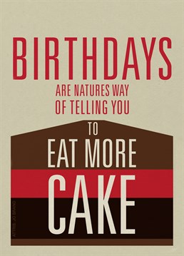 Who needs to be told? U-Studio just reminds you with this Birthday card. Eat as much as you can now and get back to the rice cakes next week.