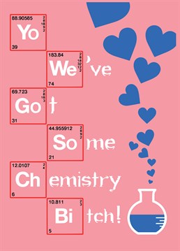 A romantic Valentine's Day card by Scribbler, perhaps for a Breaking Bad fan. If your drug of choice is love, this is ideal when you add text.