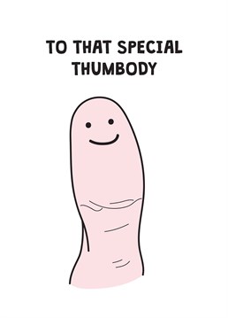 This Scribbler Valentine's Anniversary card would be especially fitting if they did in fact look a little bit like a thumb!