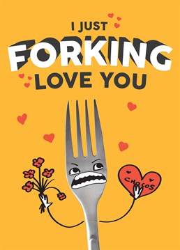 Spooning may lead to forking! Send you SO something funny this Valentine's with this brilliant Scribbler Anniversary card.