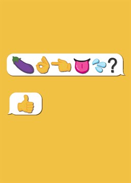 Anyone who doesn't know emoji's might not get this Valentine's card by Scribbler, but to anyone who does, it's perfect to send to your partner!