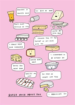 Not to sound cheesy, but you guys are really gouda together! Make your partner melt and show them you brie-long together with this Sribbler Valentine's Anniversary card.