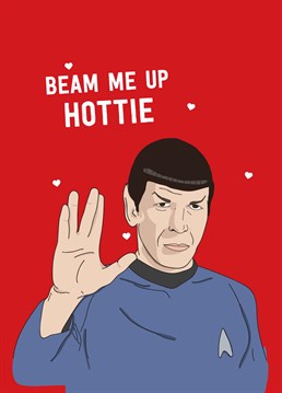 You can set your phaser to stunning on Valentine's Day with this funny Star Trek design by Scribbler.