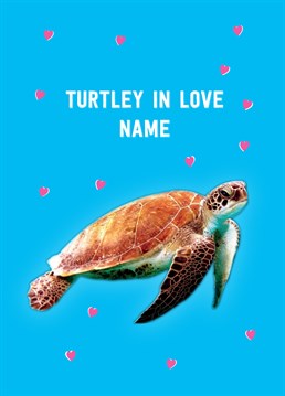Let a special someone know that they're the turtle package with this adorable personalised Valentine's card by Scribbler.