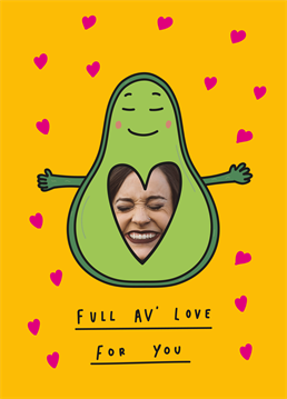 Even if you don't get them a gift, make sure they ava-card-tho! Don't worry we're cringing too! Show them you love them with this punny photo-upload Valtnine's card by Scribbler.