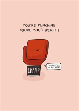Boxing puns anyone? Send this Scribbler Valentine's card to a sports lover and let them know how lucky they are to have a total knockout like you!