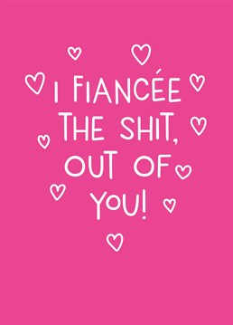 If they've made you feel like the luckiest person in the world, send this adorable, punny Valentine's card to your fiancee. Designed by Scribbler.