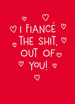 If they've made you feel like the luckiest person in the world, send this adorable, punny Valentine's card to your fiance. Designed by Scribbler.
