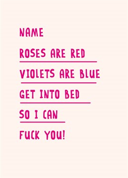 Want to make an effort this Valentine's Day? Add a name to this Scribbler card and send a super romantic, personalised poem to that special someone.