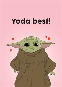 Who doesn't want a Baby Yoda card this Valentine's? Flatter a Mandalorian fan by getting them this fabulous Scribbler design.