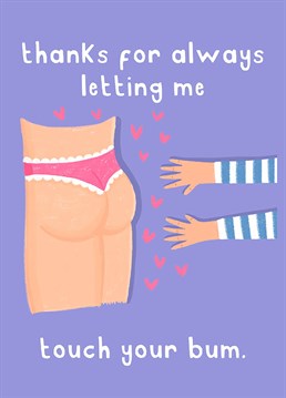 Show how peachy keen you are for that booty by sending her this cheeky Scribbler Valentine's card.