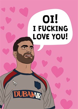 If Roy Kent is their favourite fucking character in Ted Lasso then swear your love to them with this rude Valentine's card by Scribbler.
