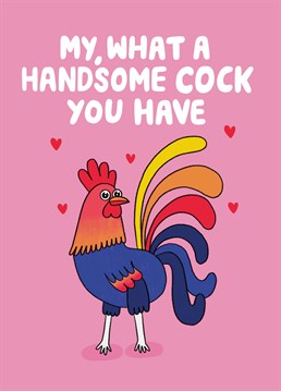 This Valentine's Day, compliment his magnificent cock and maybe you'll get the pleasure of an introduction later. Designed by Scribbler.