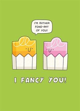 If your loved one has a sweet tooth, make their day by sending them this punny Valentine's card, designed by Scribbler.