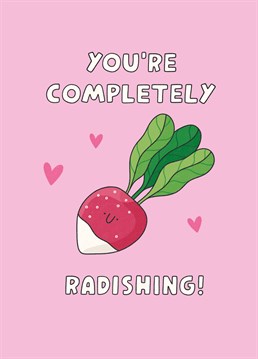 Rooting for you two! If your other half is a veggie lover then send them is brilliantly punny Valentine's card by Scribbler.