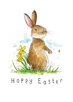Send your Easter wishes for the spring time with a cute seasonal Easter bunny, perfect to send to young and old!