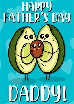 A cute avocado family to wish Daddy a happy Father's Day from their little one.