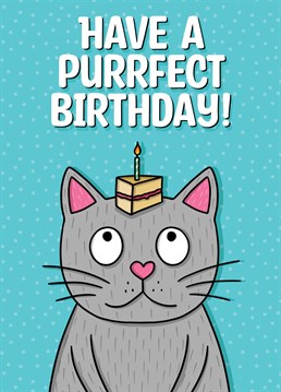 Send this cute cake kitty card to your loved one to celebrate their birthday!
