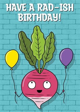 Send this punny radish card to make someone smile on their birthday