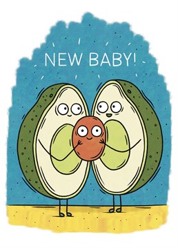 Send some love on the arrival of a new baby, with this cute avocado couple card